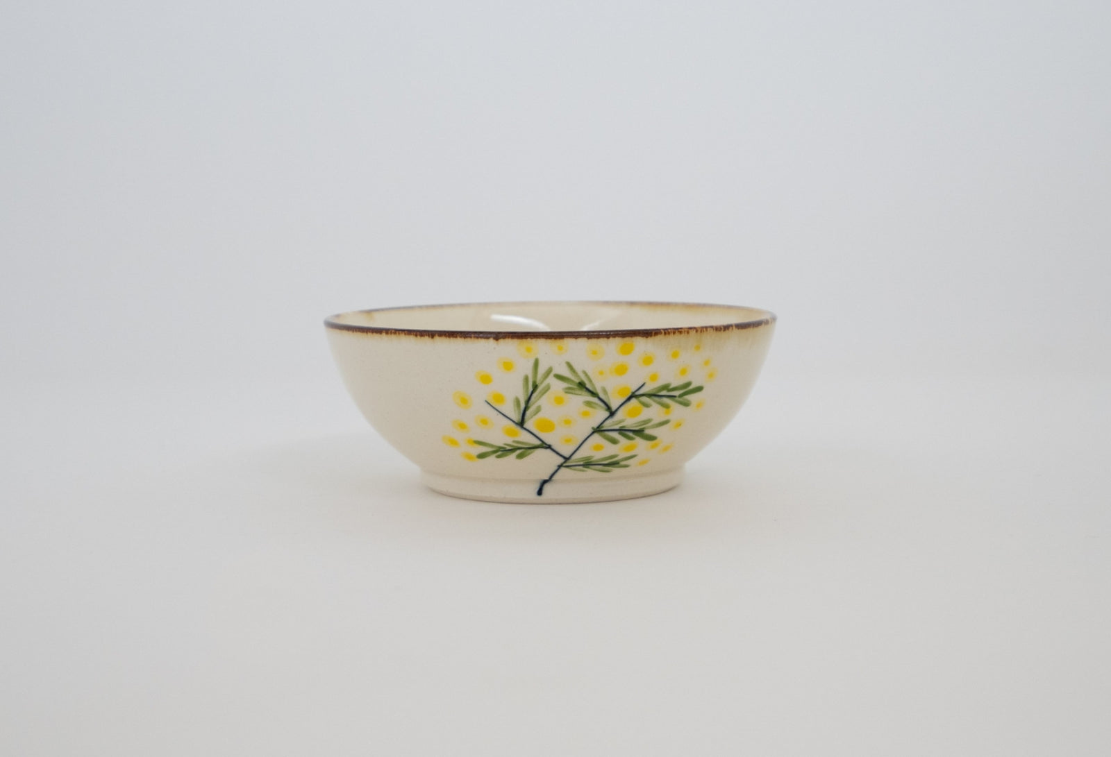 新品☆藍水窯 大皿 ミモザづくし